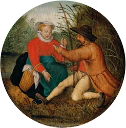 Ein Paar beim Angeln